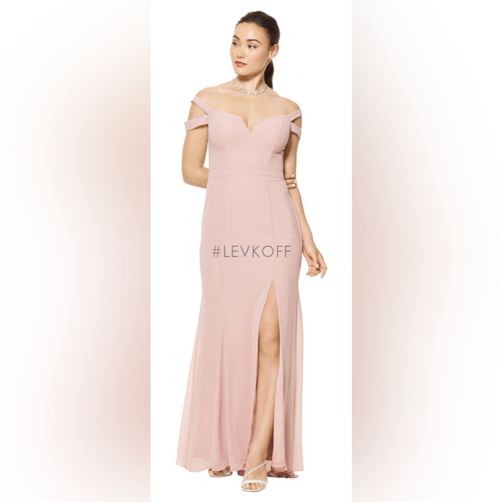 Levkoff new with tags bridesmaid dress frost rose